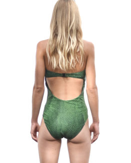 Eva Strapless One Piece - Snake (back)